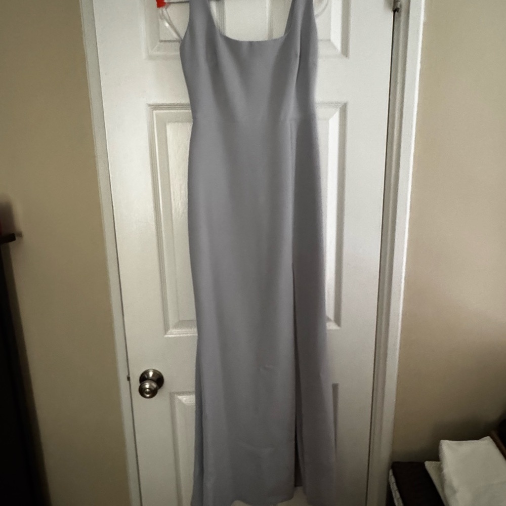 BHLDN Gray Maxi Bridesmaids Dress